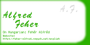 alfred feher business card