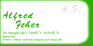 alfred feher business card